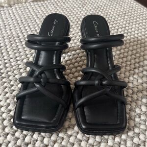 Circus by Sam Edelman Black Strappy Heels